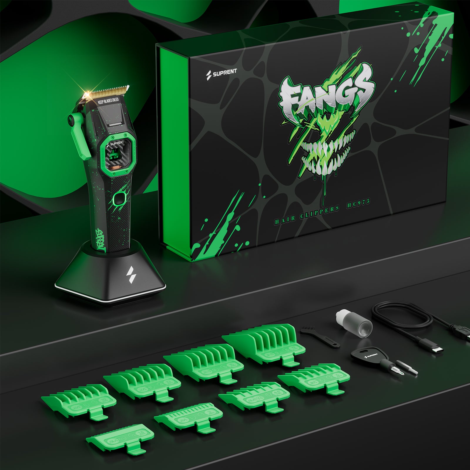 La cortadora de pelo con motor vectorial Fangs V10