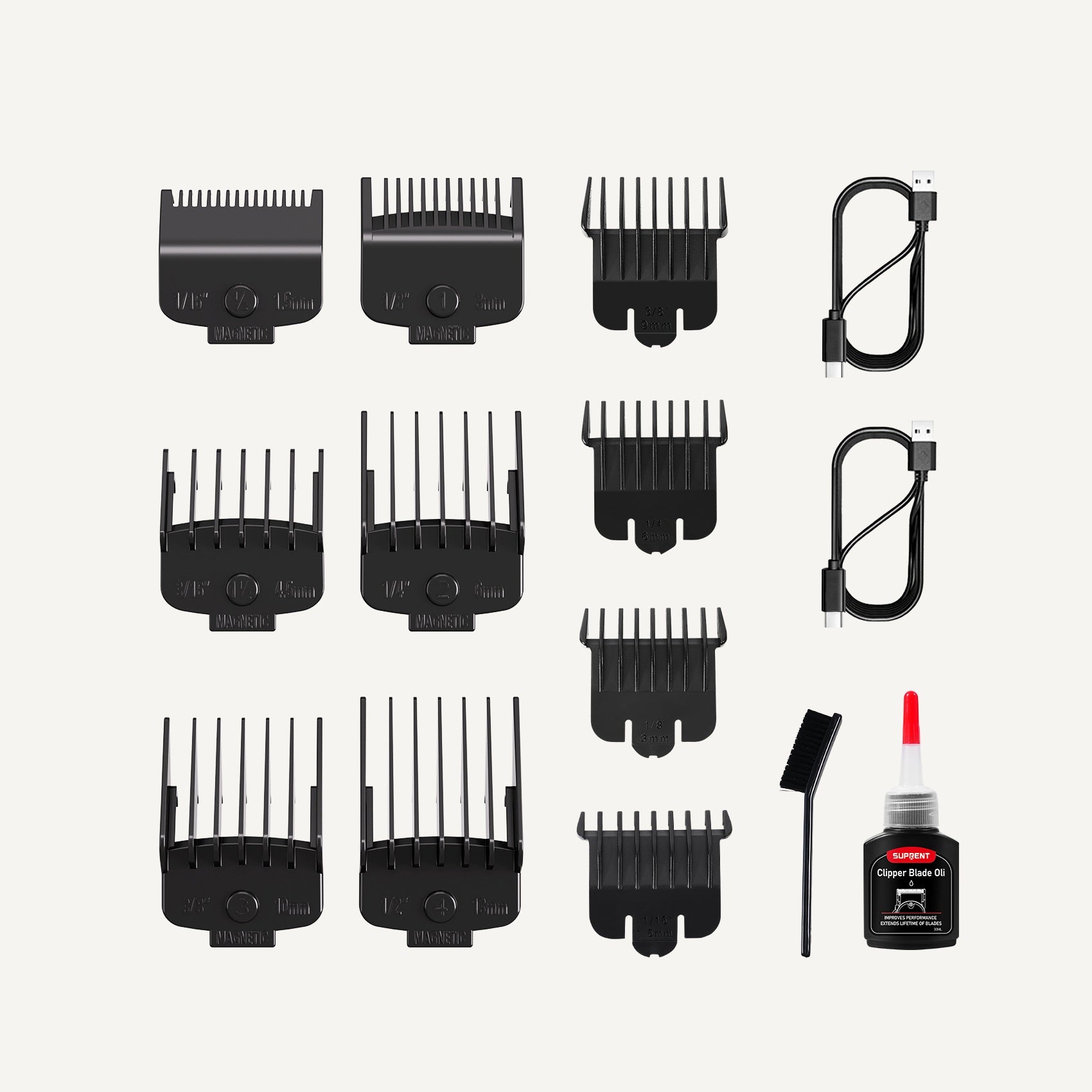 SUPRENT HC586TX StormGray clipper trimmer set with accessories