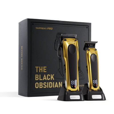 The Black Obsidian Professional Clipper and Trimmer Set - HC776GX