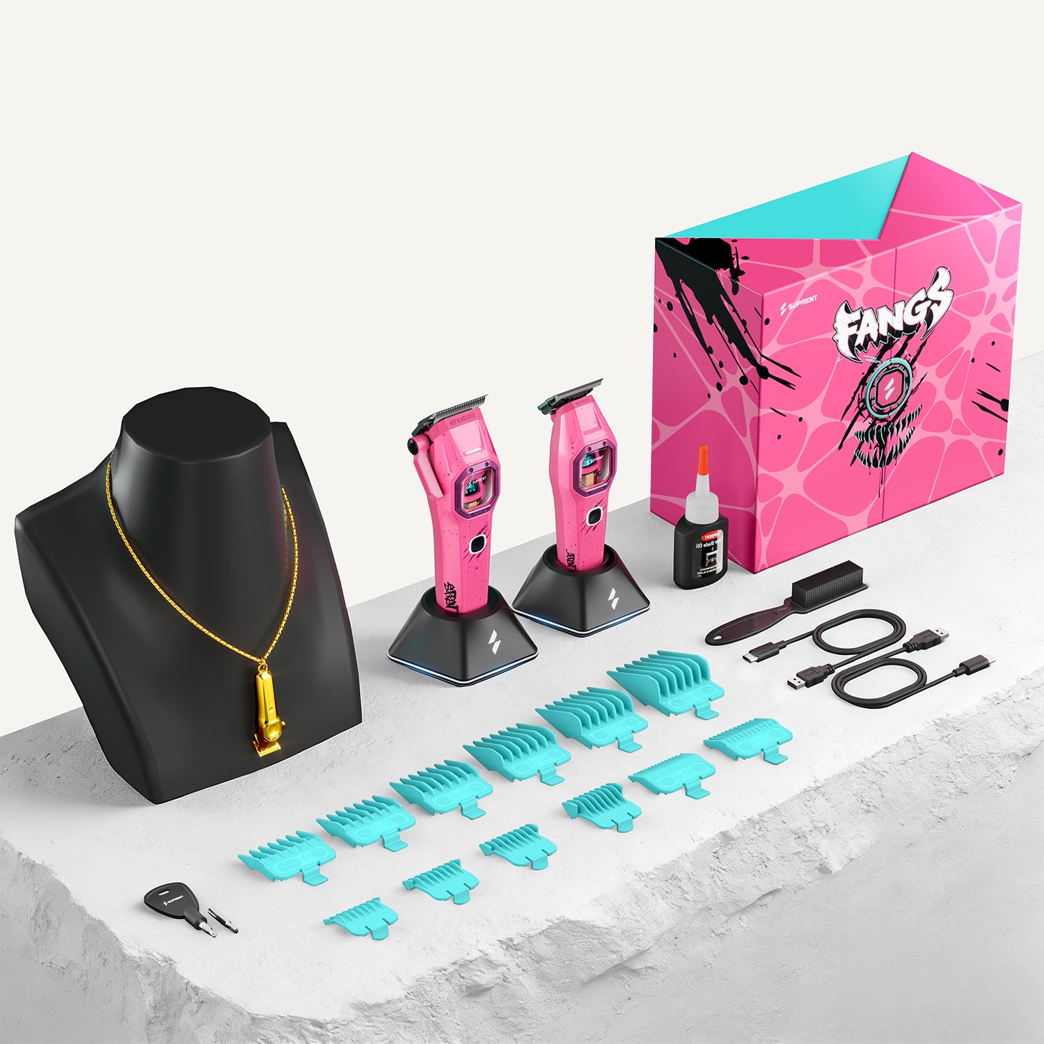 SUPRENT HC976PX clipper trimmer set with accessories and packaging