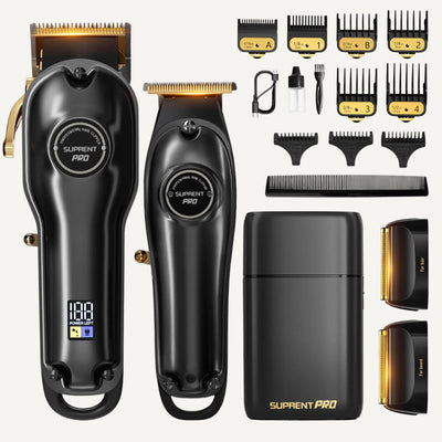 SUPRENT PRO Professional Hair Clipper and Trimmer Set with Foil Shaver-  HC597BX