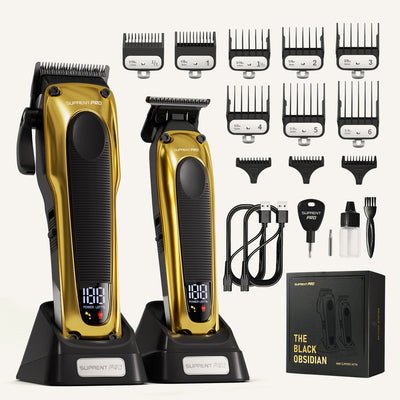 The Black Obsidian Professional Clipper and Trimmer Set - HC776GX
