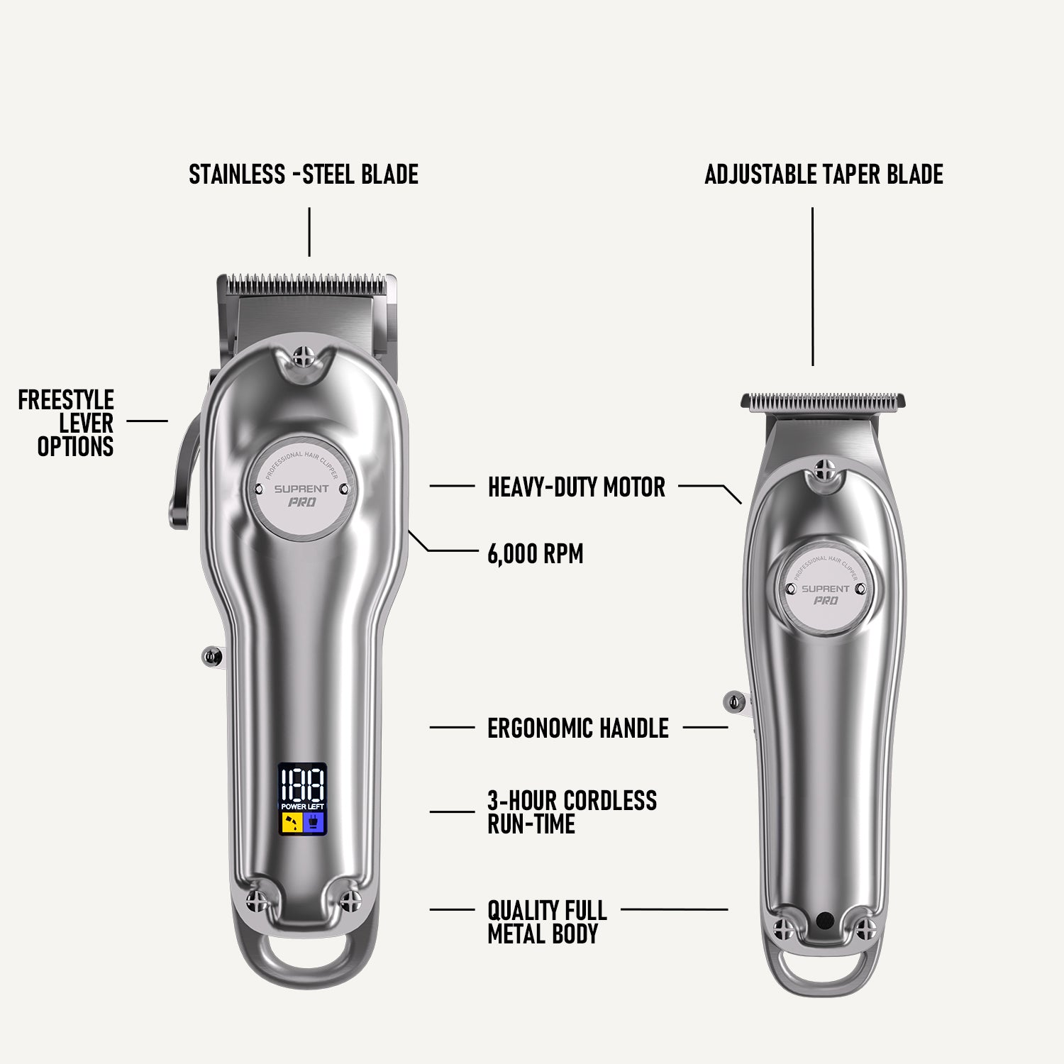 Hair trimmer for smooth cuts home haircut