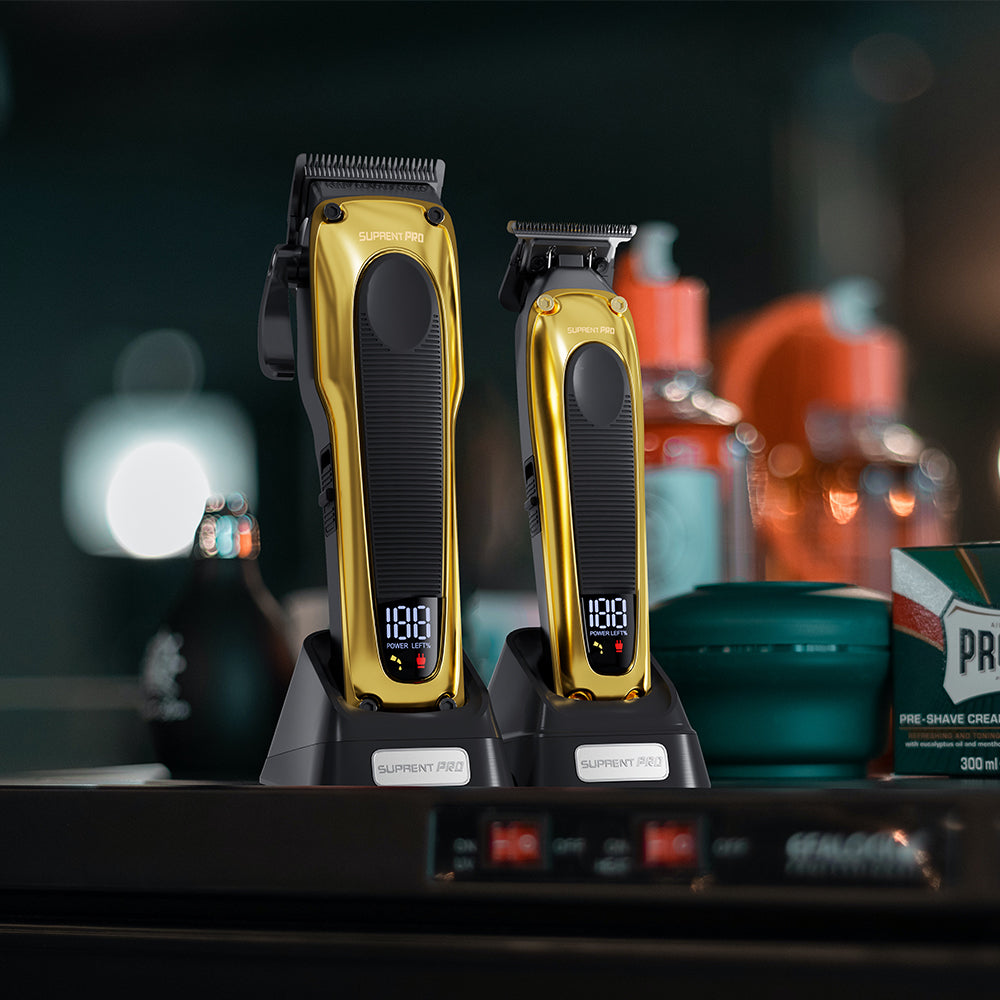 The Black Obsidian Professional Clipper and Trimmer Set - HC776GX